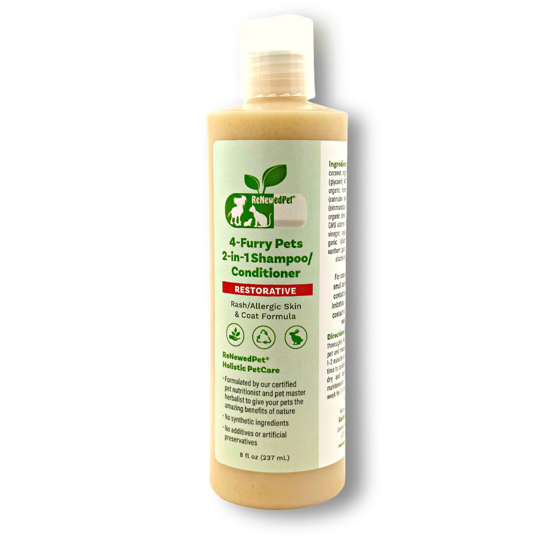 4-FURRY PETS 2-IN-1 RESTORATIVE SHAMPOO & CONDITIONER